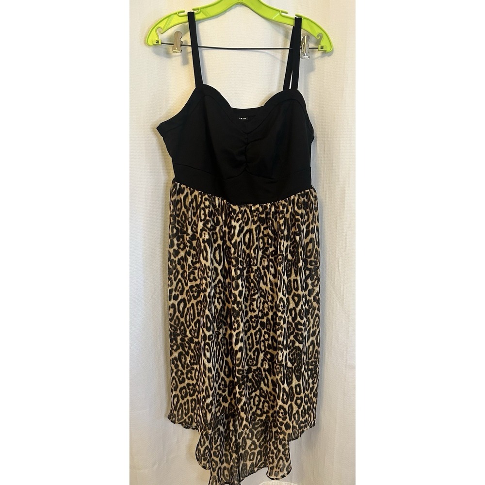 Torrid Animal Print High Low Sleeveless Dress Sz 2 Goth Punk Grunge Summer